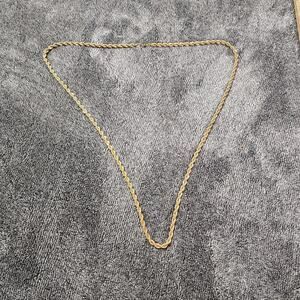 Vintage Monet Gold Toned rope chain signed 35 inches b34